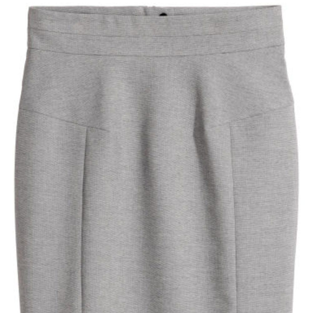 H&M Light Gray Pencil Skirt